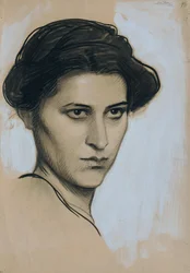 Jeune femme de face