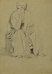 Homme assis avec turban