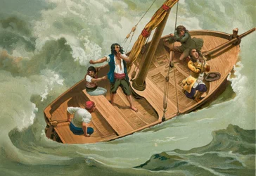 Leibniz dans un bateau sur l