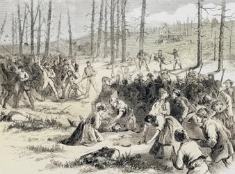Les émeutes du charbon à Scranton, Pennsylvanie, USA