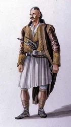 Capitaine des Albanais Suliotes, illustration du Chant II de 