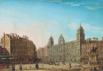 Vue de Northumberland House (Huile sur support imprimé)