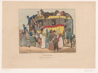 Passagers essayant de monter dans un omnibus bondé (Inconvénients)