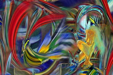 Nu et oiseau