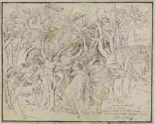 Dante et Virgile dans la forêt des suicidés (L