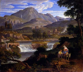 Paysage avec figures bibliques