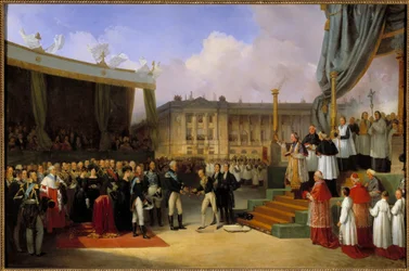 Charles X pose et bénit la première pierre du monument à la mémoire de Louis XVI le 3 mai