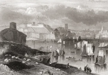 Plymouth, Devon, vu de Mount Batten