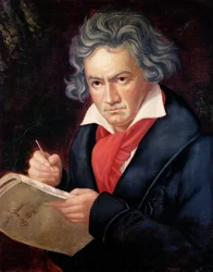 Ludwig van Beethoven (1770-1827) composant sa 