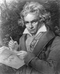 Ludwig van Beethoven composant sa 