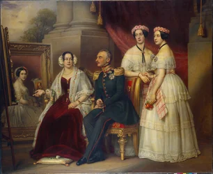 Portrait de famille de Joseph, duc de Saxe Altenbourg (1789-1868)