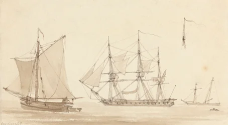Goélette, corvette et bateau de pêche