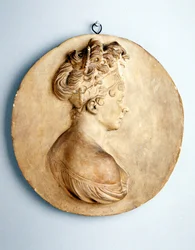 Relief circulaire de Madame Récamier, vers 1801-1802