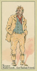 Rogue Riderhood, Our Mutual Friend (lithographie couleur)