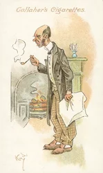 Les adeptes du tabac No 20 (lithographie en couleur)