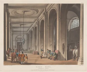 Les écuries royales, Charing Cross, 1er décembre 1808