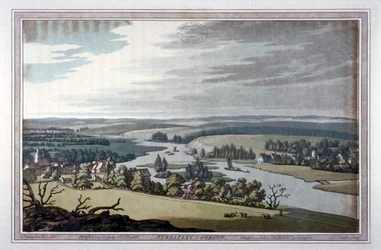 Vue de Streatley et Goring dans le Berkshire et l