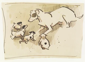 Fox Terrier et chiots