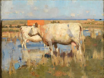 Paysage avec bétail, c.1883-85