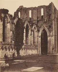 Abbaye de Fountains. Intérieur du chœur, années 1850