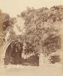 Abbaye de Kirkstall. Ruines du côté sud, années 1850