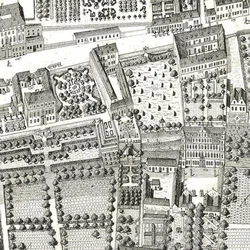 (détail) Carte de Vienne montrant le 135 Alsergrund où Mozart et sa famille ont vécu en 1788