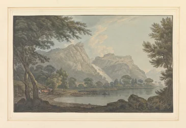 Rochers de Lodore -- chute et cottage - distance