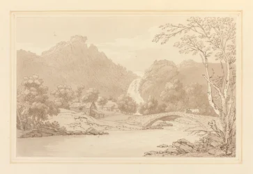 Rochers et chute de Lodore, vue de face