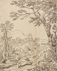 Arbres et un château lointain