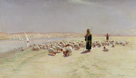 Il les chassa sur le chemin sablonneux..., 1891