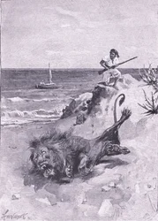 Il luttait pour sa vie (lithographie)
