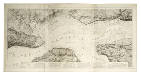Plan de Québec et de ses environs avec ses défenses, vers 1781 (gravure en couleur)
