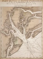 Carte de Port Royal en Caroline du Sud, États-Unis d