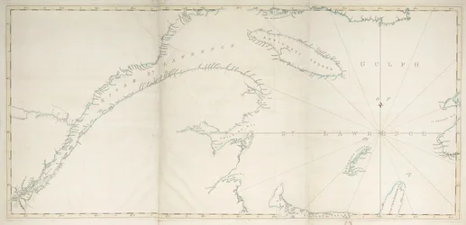 Carte du golfe et de la rivière Saint-Laurent, vers 1778
