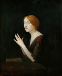 Marguerite Moreno (peinture sur bois)