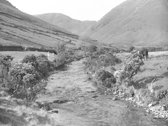 Un ruisseau traversant le paysage de Wastwater