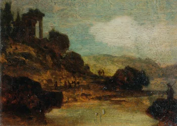 Paysage avec ruine