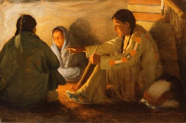 Indiens près du feu