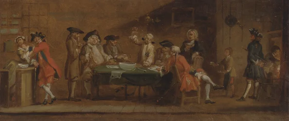 Figures dans une taverne ou un café, vers 1725 ou après 1750