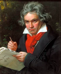 Portrait de Ludwig van Beethoven composant la Missa Solemnis, 1820