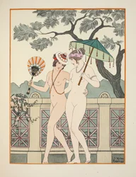 Se promener nu autant que possible, illustration tirée des « Œuvres d