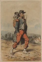 Soldat avec chien, 1853