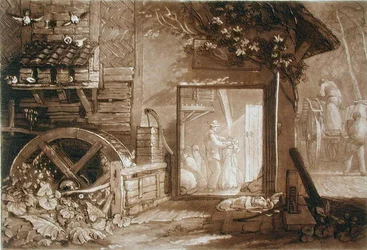 Penbury Mill, Kent, gravé par Charles Turner (1773-1857) publié en 1808