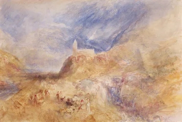 Un village dans les Alpes, Sion, c.1846