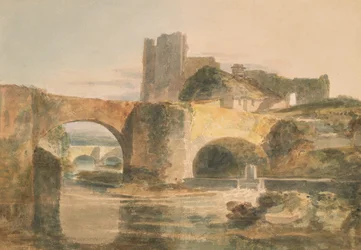 Pont et château de Brecon, c.1795