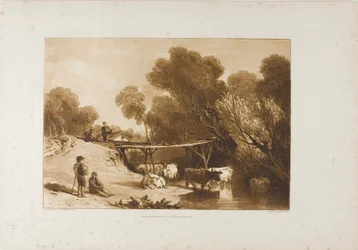 Pont et vaches, planche 2 de Liber Studiorum