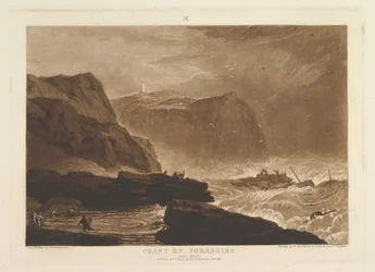 Côte du Yorkshire, près de Whitby, Liber Studiorum, partie V, planche 24