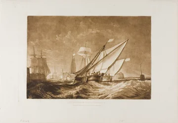 Entrée du port de Calais, planche 55 de Liber Studiorum