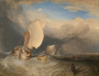 Bateaux de pêche avec bonimenteurs négociant le poisson