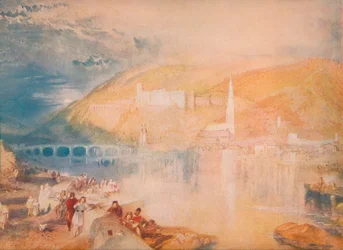 Heidelberg au coucher du soleil, vers 1840